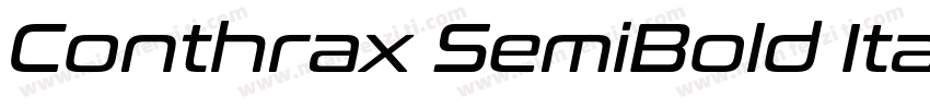 Conthrax SemiBold Italic字体转换